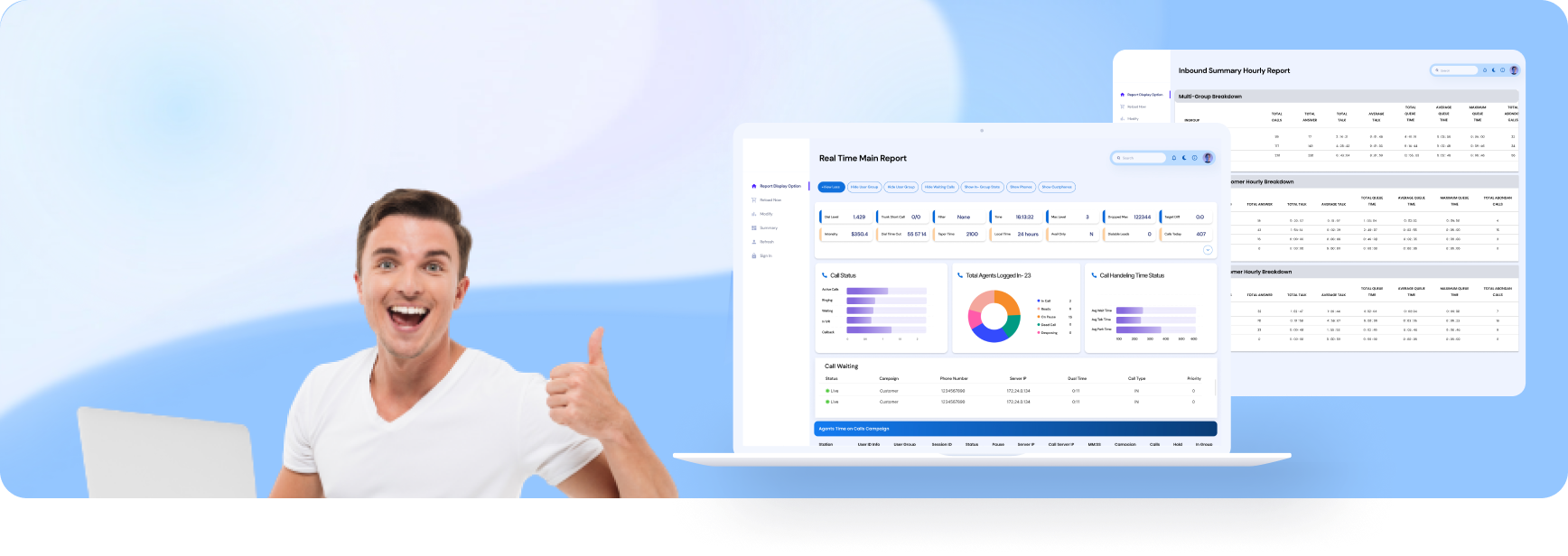 Reporting and analytics dashboard screens
